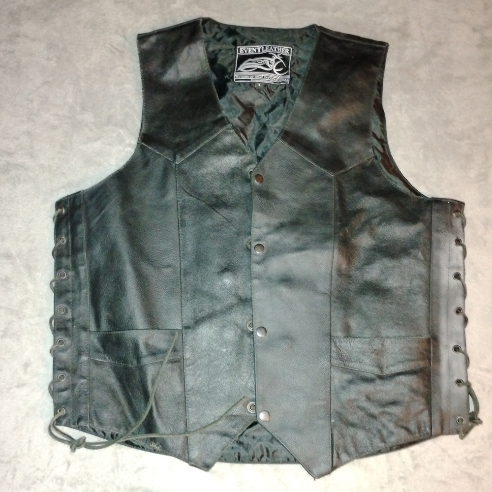 Black Leather Vest
